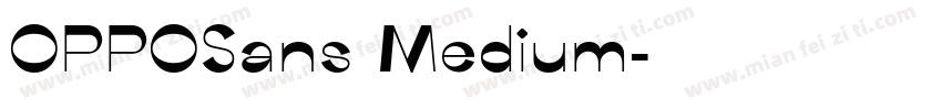 OPPOSans Medium字体转换